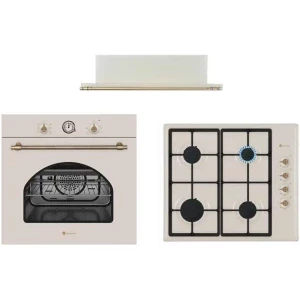 Pachet incorporabil Studio Casa Dolce Vita Cuptor electric & Plita pe gaz & Hota telescopica, Crem