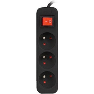 Priza/prelungitor Lanberg PS1-03E-0150-BK, 3x Type E, 1.5m, Black