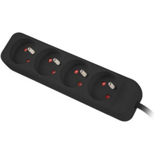 Lanberg PS0-04E-0150-BK, 4x Type E, 1.5m, Black