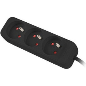 Lanberg PS0-03E-0150-BK, 3x Type E, 1.5m, Black