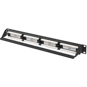 Lanberg Patch panel 19 inch 24 porturi CAT6a UTP Black