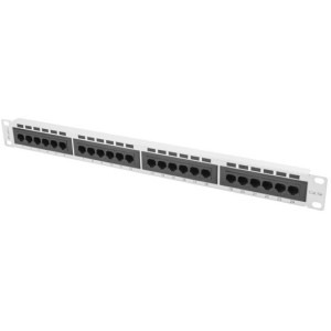 Accesoriu retea Lanberg Patch panel 19 inch 24 porturi CAT5e UTP Grey