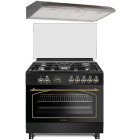 Pachet incorporabil Studio Casa Ravena Aragaz pe gaz & Hota traditionala, Negru & Inox