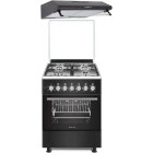 Pachet incorporabil Studio Casa Bruno Aragaz pe gaz & Hota traditionala, Negru