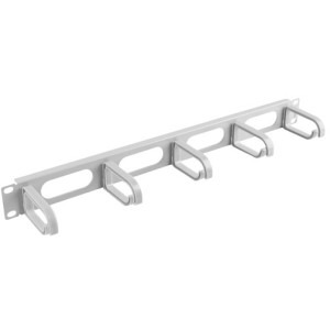 Accesoriu retea Lanberg Panou management cabluri 19 inch, 5 inele, tip B, Gri