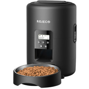 Rojeco Dozator automat de hrana pentru animale RWSQZDTAJ Negru