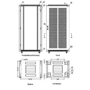 Xcab 42U stand alone, 42U80100S