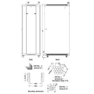 Xcab 42U stand alone, 42U80100S