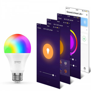 Gosund Bec inteligent LED Nite Bird WB4, RGB, E27, 800 Lumeni, Control aplicatie