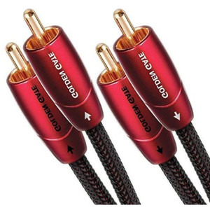 Audioquest Golden Gate, 2x RCA Male - 2x RCA Male, 3m, negru-rosu