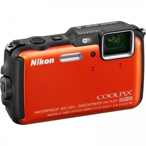 Nikon COOLPIX AW120 Portocaliu Adventure kit + Card 16GB + Geanta