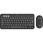 Kit periferice Logitech Pebble 2 Combo for Mac, Bluetooth, Tonal Graphite