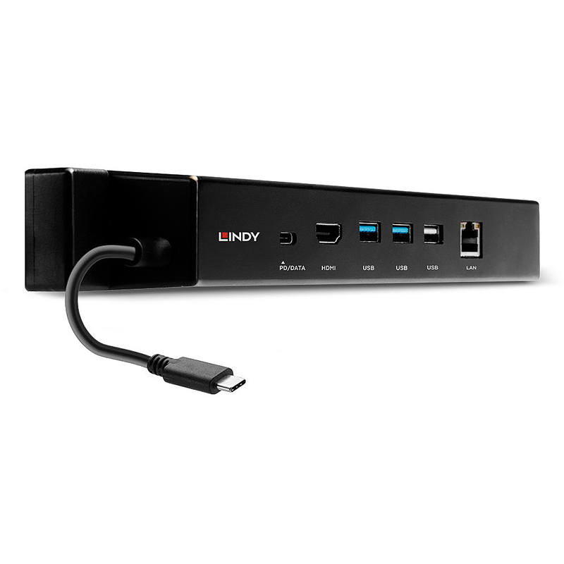 LINDY USB 3.2 Gen 2 Type C Mini Docking Station - HDMI, PD 3.0 100W, USB 3.2 Gen 2, Gigabit
