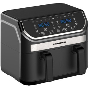 Heinner Friteuza cu aer cald Double Master HAF-KDB1700BK, 1700W, 2x 4.5L, Negru/Argintiu