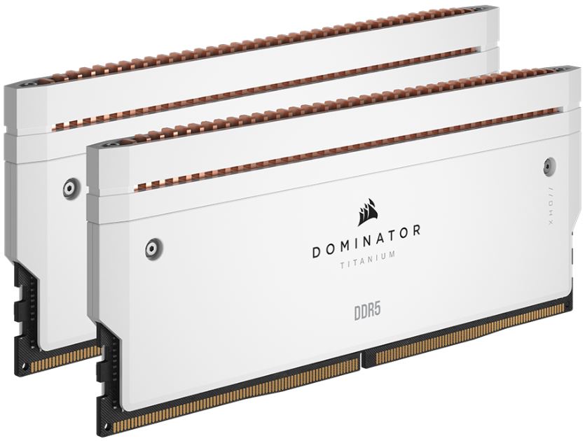 Memorie Corsair Dominator Titanium RGB White 64GB 6000MHz CL30 Dual Channel Kit