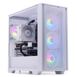 Gaming BALAUR Epic Alb Powered by ASUS, Intel  i5-13400F 2.5GHz, 32GB DDR4, 1TB SSD, RTX 4060 8GB GDDR6, Iluminare RGB