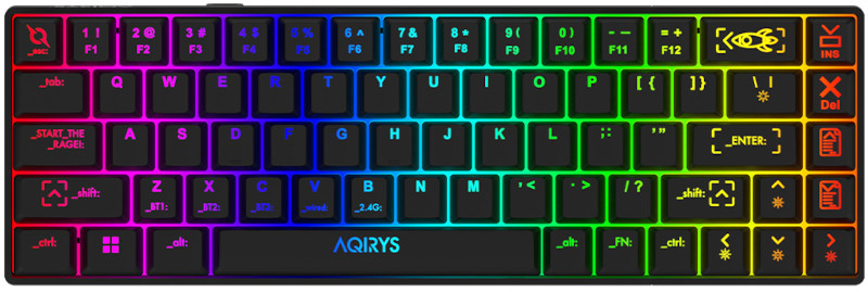 Tastatura Gaming AQIRYS Mira Wireless/Bluetooth Mecanica