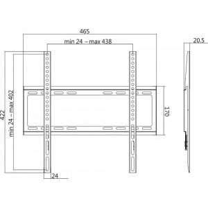 Logilink BP0036, 32 - 55 inch, negru