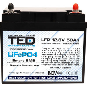 Accesoriu UPS TED Acumulator A0117165 LiFePO4 12.8V 50Ah 19