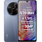 Smartphone ZTE nubia V70 Max, Display 120Hz, 128GB, 8GB RAM (4GB + 4GB extensibili), Dual SIM, 4G, Galactic Gray, Rezistenta cadere 1.5m