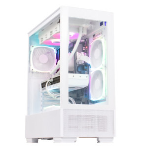 PC Gaming DRAGON Legendar Plus Alb, Intel i5-14600K 3.5GHz, 32GB DDR5, 1TB SSD, RTX 5070 12GB GDDR7, Iluminare RGB