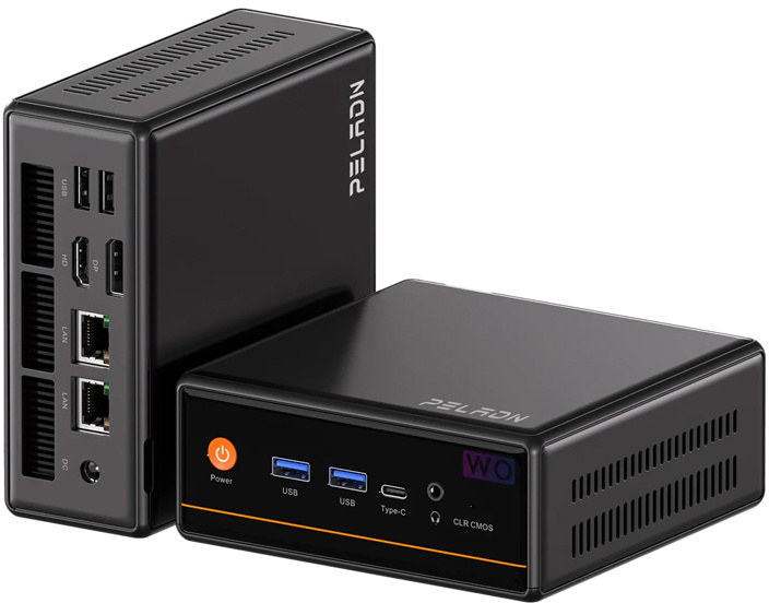 Mini PC Peladn WO4, Procesor AMD Ryzen 5 5600H 3.3GHz Cezanne, 16GB RAM, 512GB SSD, Radeon Graphics, no OS