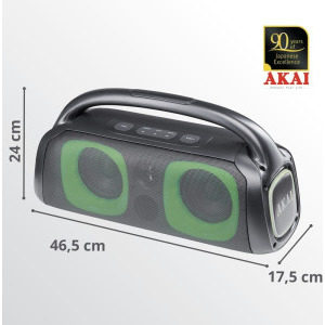 Akai Boxa portabila ABTS-100, 60W, Bluetooth 5.0, LED Light, Black