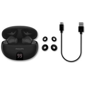 Philips In-Ear, TAT2520BK/00, True Wireless, Bluetooth, IPX4, Black