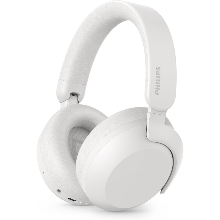 Casti Philips Over-Ear, TAH8000EWT/00, Bluetooth, Hybrid ANC, White