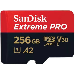 SanDisk Micro SDXC Extreme PRO 256GB A2 C10 V30 UHS-I U3 + Adaptor