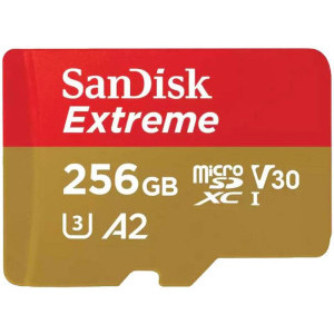 Card memorie SanDisk Micro SDXC Extreme 256GB A2 C10 V30 UHS-I U3 + Adaptor