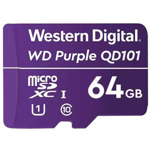 WD Micro SD Purple Ultra Endurance 64GB, Clasa 10, UHS-I