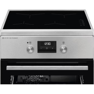 Electrolux LKI564266X, Inductie, 4 zone de gatit, SteamBake, Multilevel Cooking, Autocuratare catalitica, Timer, Grill, AirFry. Clasa A, 50 cm, Argintiu