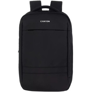 Canyon Rucsac notebook 15.6 inch Urban Black, material rezistent la apa, 10 compartimente pentru accesorii