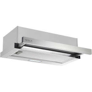 Tesla telescopica DT600AX, Putere de absorbtie 350 m3/h, 2 trepte de viteza, Iluminare LED, 60 cm, Inox