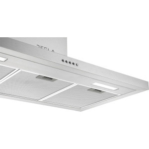 Tesla decorativa DC900AX, Putere de absorbtie 630 m3/h, 3 trepte de viteza, Iluminare LED, 90 cm, Inox