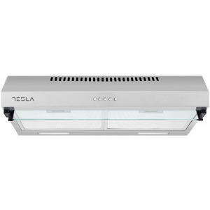 Hota Tesla traditionala DB601AX, Putere de absorbtie 350 m3/h, 3 trepte de viteza, Iluminare LED, 60 cm, Inox