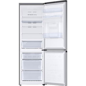 Samsung RB34C632ESA/EF, 341 L, Clasa E, Total No Frost, All Around Cooling, Digital Inverter, Dozator apa, 185 cm, Inox