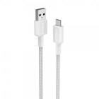 Cablu de date / adaptor Anker 322, USB Male la USB-C Male, 0.9 m, White