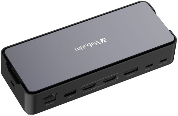 Verbatim CDS-15S, USB-C Multiport, slot SSD, Grey
