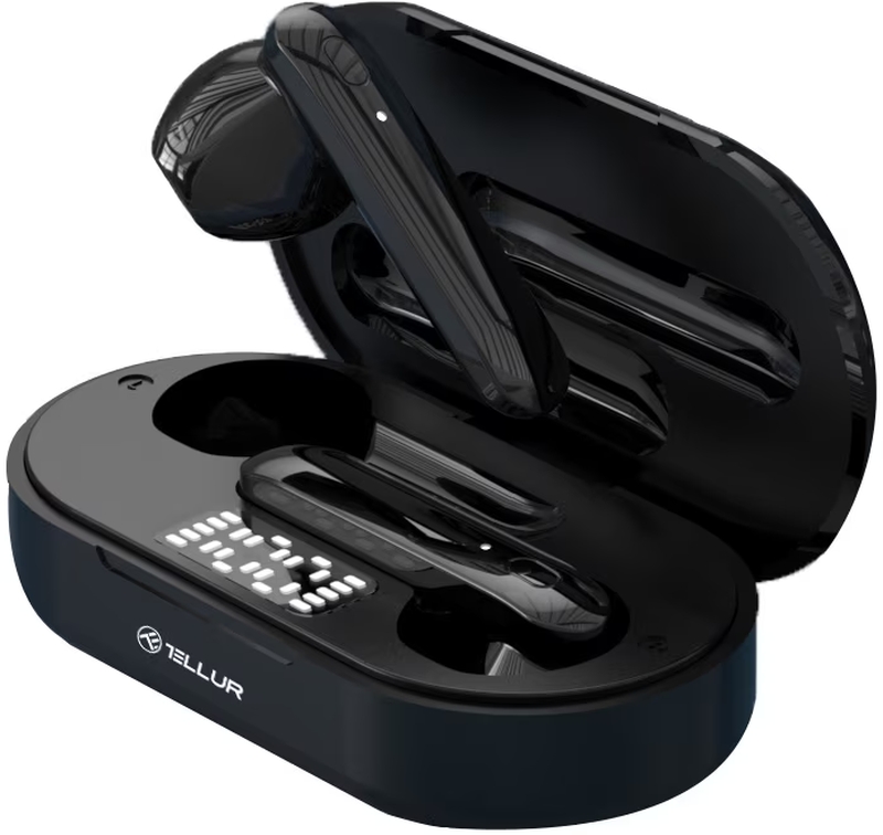 Casti Tellur In-Ear, Flip TWS, Black