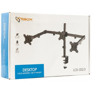 SBOX LCD-352/3 13 - 27 inch Black, suport 3 monitoare