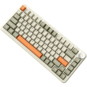 Ajazz AK820 MAX RGB Beige/Orange Flying Fish Switch Mecanica