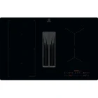 Plita incorporabila Electrolux ECC83410CK, Inductie, 4 zone de gatit, Hota integrata, PreciseHeat, OdourClean, Bridge, 80 cm, Negru