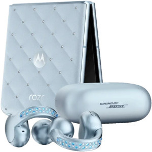 Motorola Razr 60 Swarovski, 256GB, 8GB RAM, Dual SIM, 5G, Tri-Camera, Pantone Ice Melt