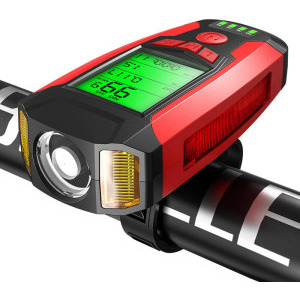 Superfire Lanterna bicicleta BM01, 300 lumeni, Negru/Rosu