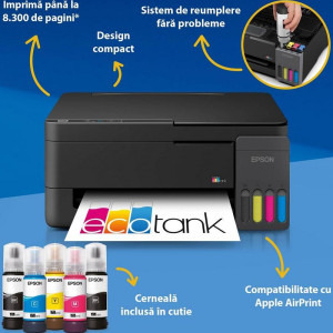Epson EcoTank L3310, InkJet CISS, Color, Format A4
