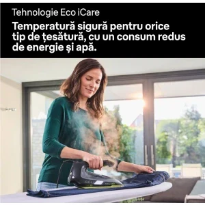 Braun Fier de calcat FreeStyle 7 FI7255GR, 2000W, 55g/min, Negru/Verde