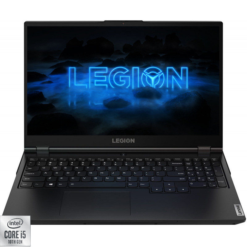Laptop Lenovo Gaming 15.6” Legion 5 15IMH6, FHD IPS 165Hz G-Sync, Procesor Intel® Core™ i5-10500H, 8GB DDR4, 512GB SSD, GeForce RTX 3050 Ti 4GB, No OS, Phantom Black Lenovo imagine noua idaho.ro