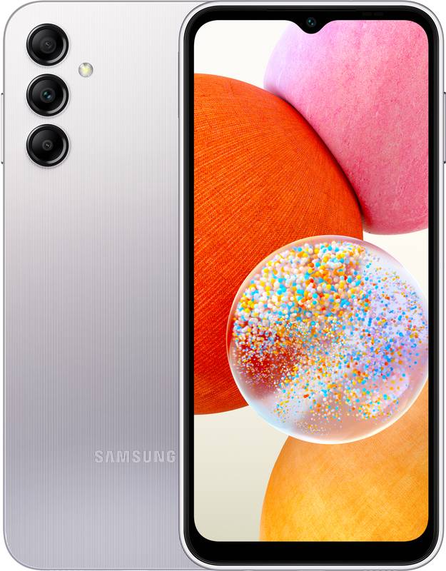 Smartphone Samsung Galaxy A14, 4G, 128GB, 4GB RAM, Dual SIM, 4-Camere, Silver